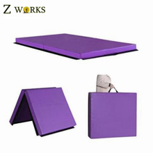 Tapis de gymnastique pliant violet fabriqué sur commande